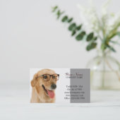 かわいい犬ペットシッター動物シッターのペットトリマー 名刺 (スタンド正面)