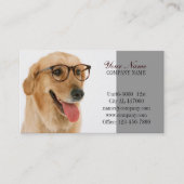 かわいい犬ペットシッター動物シッターのペットトリマー 名刺 (正面)