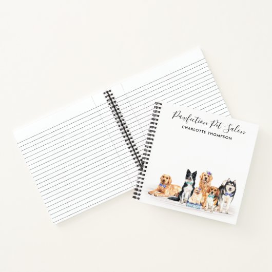 かわいい犬ペットシッター犬トリマー事業 ノートブック (内部)