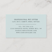 かわいい犬ペットシッター 名刺 (裏面)