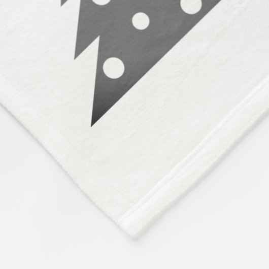 かわいい犬ペットタイポグラフィクリスマスツリー写真 フリースブランケット (角)