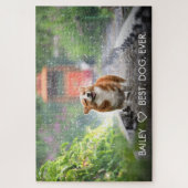 かわいい犬ペットフォトパーソナライズされたカスタムペット人形 ジグソーパズル (縦)