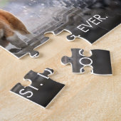 かわいい犬ペットフォトパーソナライズされたカスタムペット人形 ジグソーパズル (側面)