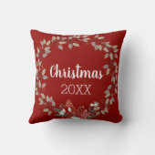 かわいい犬ペットフォトリースクリスマス クッション (裏面)