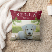 かわいい犬ペット写真赤クリスマスフォトキープサケ クッション (ブランケット)