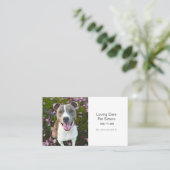 かわいい犬ペット座ってサービスの名刺 名刺 (スタンド正面)