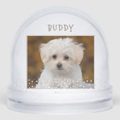 かわいい犬ペット2枚の写真スターパターンクリスマス (正面)