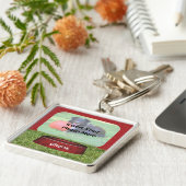 かわいい犬ボールのデザインペット写真 キーホルダー (側面)