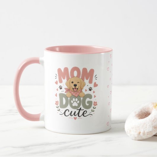 かわいい犬マママグカップ｜母の日ギフト マグカップ (ドーナツ)