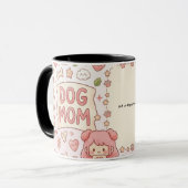 かわいい犬マママグ - 犬好きのためのかわいいマグ マグカップ (正面左)