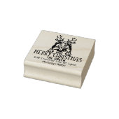 かわいい犬メリークリスマス差出人住所 ラバースタンプ (スタンプ)