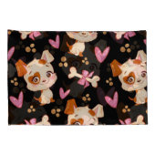 かわいい犬好きのためのパターンペットデザイン 枕カバー (裏面-右)