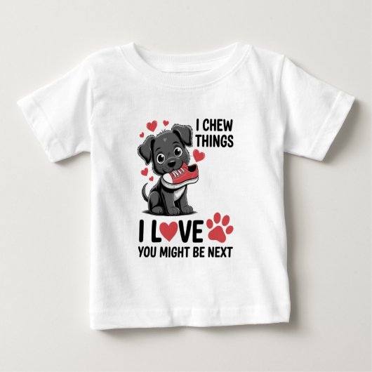 かわいい犬好きTシャツ ベビーTシャツ (正面)