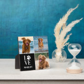 かわいい犬愛好家 3 枚の写真を飾る モダンなペット用品 フォトプラーク (インサイチュ)