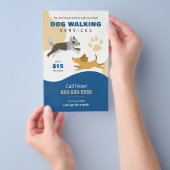 かわいい犬歩くサービス事業 チラシ (ハンドル)