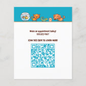 かわいい犬歩く動物気にペットサービス チラシ (裏面)