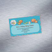 かわいい犬歩く動物気にペットサービス マグネット名刺 (インサイチュ)