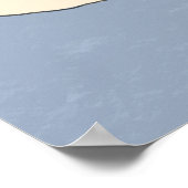 かわいい犬歩く犬グルーミングビジネスオンブルー ポスター (角)