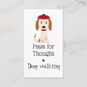 かわいい犬歩く/犬グルーミング名刺 名刺 (正面)