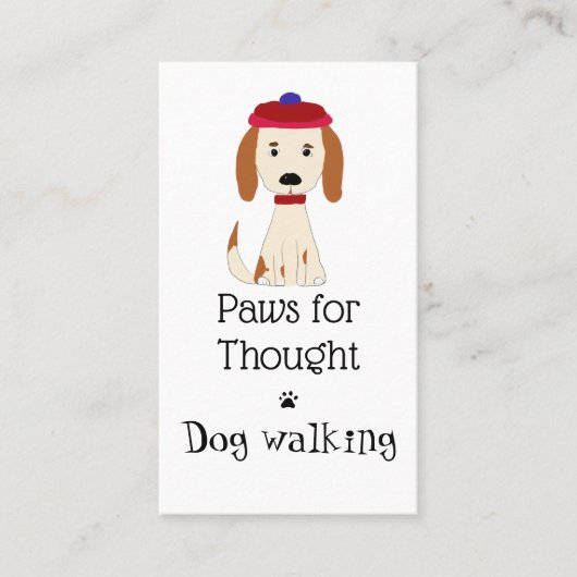 かわいい犬歩く/犬グルーミング名刺 名刺 (正面)