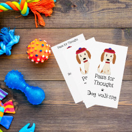 かわいい犬歩く/犬グルーミング名刺 名刺