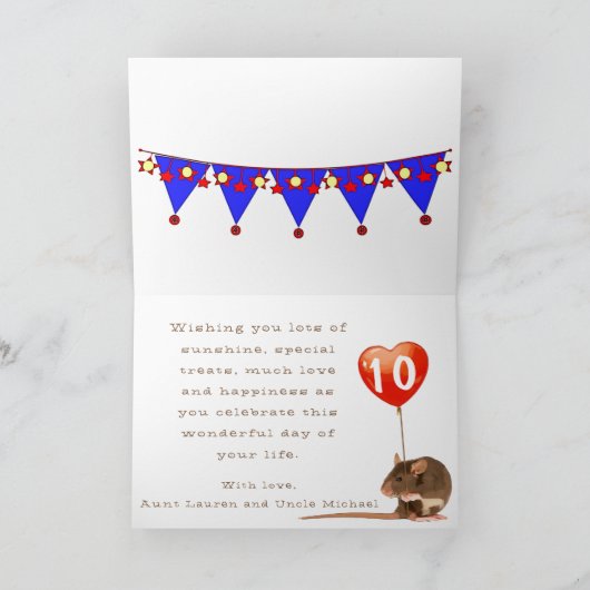 かわいい犬猫年齢特定おもしろいハッピーバースデー カード (内部)