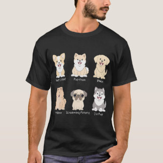かわいい犬種コレクション: コーギー、柴犬、ゴールデン Tシャツ