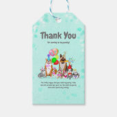 かわいい犬誕生祝いレッツポーティギフトT ギフトタグ (正面)