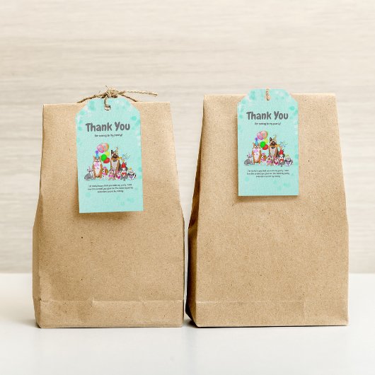 かわいい犬誕生祝いレッツポーティギフトT ギフトタグ