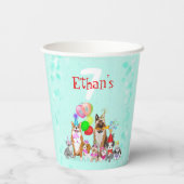 かわいい犬誕生祝いレッツポーティ 紙コップ (裏面)