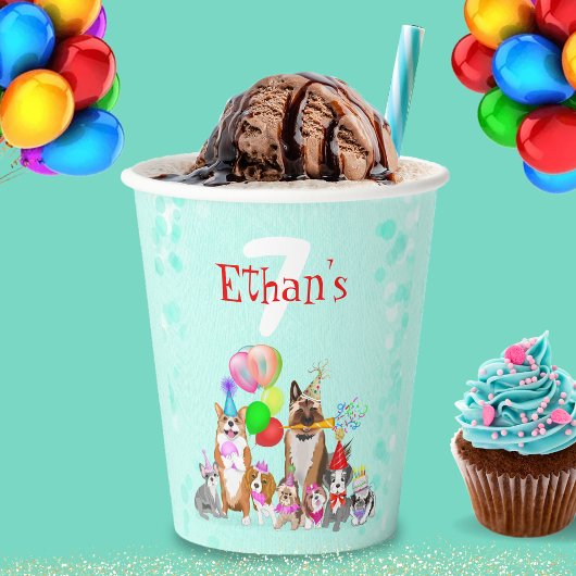 かわいい犬誕生祝いレッツポーティ 紙コップ