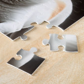 かわいい犬走二頭とサッカー遊選手 ジグソーパズル (側面)