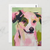 かわいい犬違う二眼 ポストカード (正面/裏面)