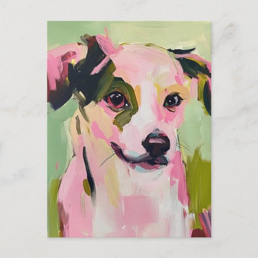 かわいい犬違う二眼 ポストカード (正面)