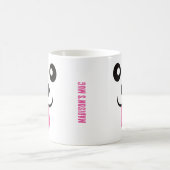 かわいい犬顔目パーソナライズされた舌 コーヒーマグカップ (中央)