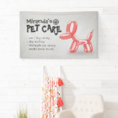 かわいい犬風船ペットケアグルーミングシッティングバス 横断幕 (インサイチュ)