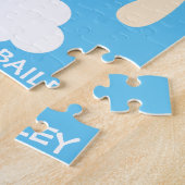 かわいい犬飛んでいるのパイロットパーソナライズされた飛行機 ジグソーパズル (側面)