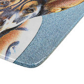 「かわいい犬」かわいい写真。買今 カッティングボード (角)