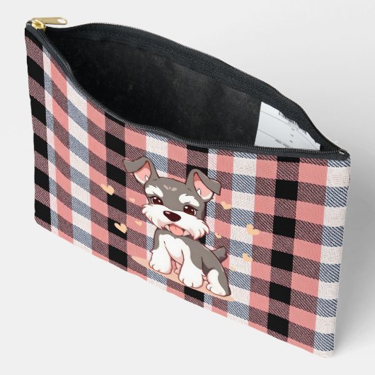 かわいい犬 アクセサリーポーチ (見開き)