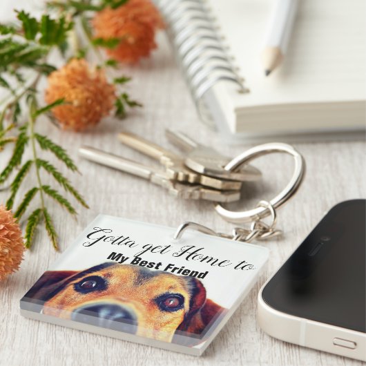 かわいい犬 キーホルダー (正面右)