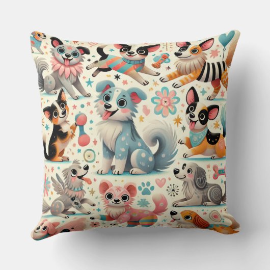 かわいい犬 クッション (裏面)