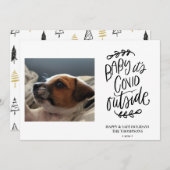 かわいい犬 |クリスマス外のベビーCOVID シーズンカード (正面/裏面)