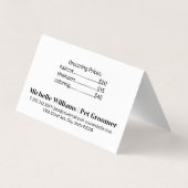 かわいい犬 |グルーミングツール |シャボン玉 名刺 (裏面)