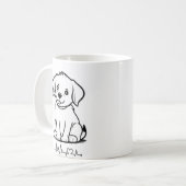 かわいい犬 コーヒーマグカップ (正面左)