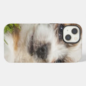 かわいい犬（シーズー） iPhoneケース (裏面横)