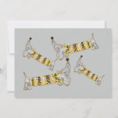 かわいい犬 スイート ニューペット パーティー ハウスパーティー グレー 招待状 (裏面)