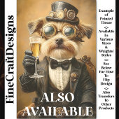 かわいい犬「スーツを着て乾杯 AH3O デコパージュ」 薄葉紙
