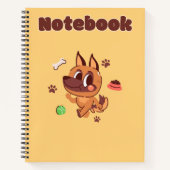 かわいい犬🥨💛✨💗🐶 ノートブック (正面)