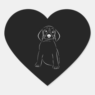 かわいい犬 ハートシール