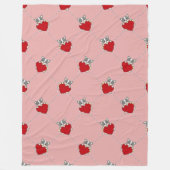 かわいい犬 フリースブランケット (正面)